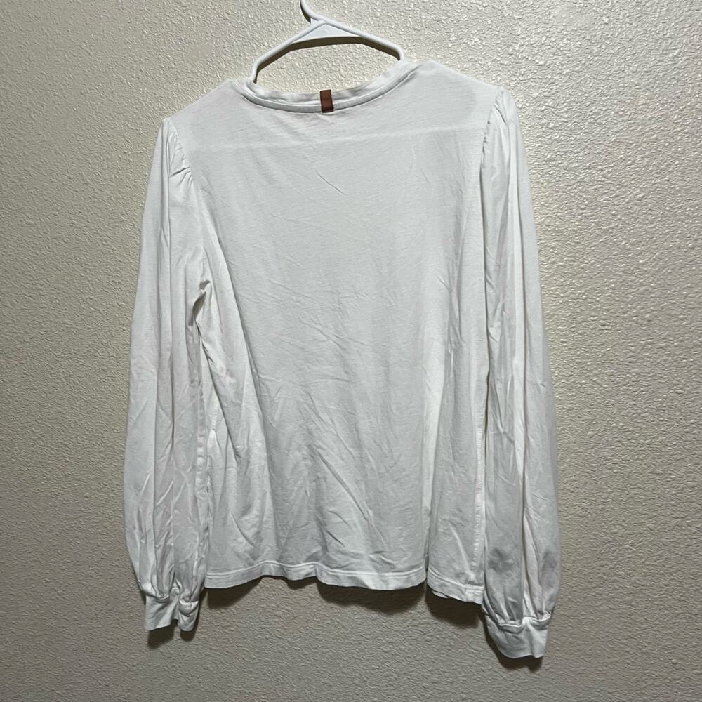 Lunya Organic Pima Long Blouson Sleeve Tee in white WOMENS SMALL - Picture 6 of 10
